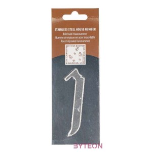 Modern acél házszám, 1