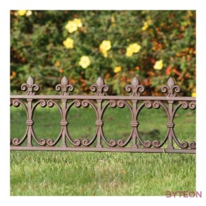 Leszúrható, öntöttvas ágyásszegély, 81,5 x 36 cm