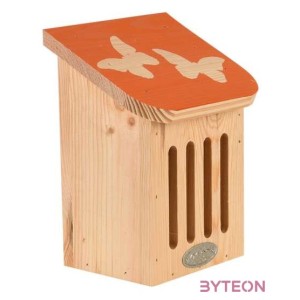 Pillangó ház narancssárga színű tetővel, pillangó mintával, 15 x 20 cm