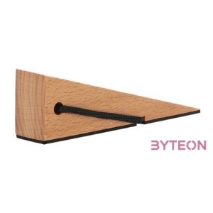 Fa ajtókitámasztó ék, ajtókilincsre akasztható füllel