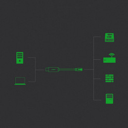 UGREEN CM204, USB - RJ45 konzolkábel hálózati eszközökhöz, 1,5 m (fekete)