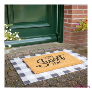 Home sweet home feliratos kókuszrost lábtörlő, 60x40 cm