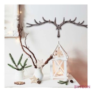 Öntöttvas szarvasagancs akasztó, 64 cm