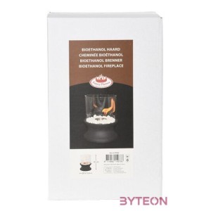 Bioethanol asztali kandalló, ívelt alakú, 20 cm átmérőjű