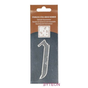 Modern acél házszám, 1