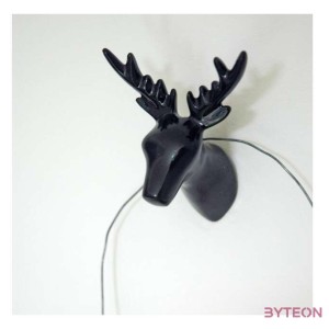 Szarvasfej akasztó, fényes fekete