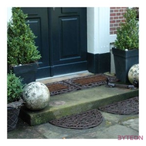 Öntöttvas lábtörlő, kókuszrost kefével, 75 x 45 cm