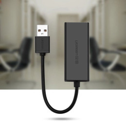 UGREEN CR110 USB-RJ45 hálózati adapter (fekete)