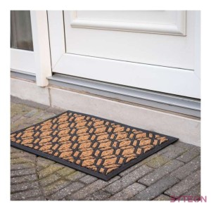 Gyémánt mintás gumi és kókuszrost lábtörlő, 60 x 40 cm