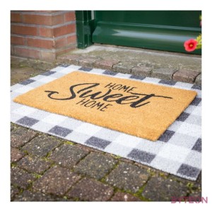 Home sweet home feliratos kókuszrost lábtörlő, 60x40 cm