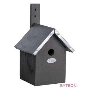 Fém tetős madárház kék cinegének, szürke