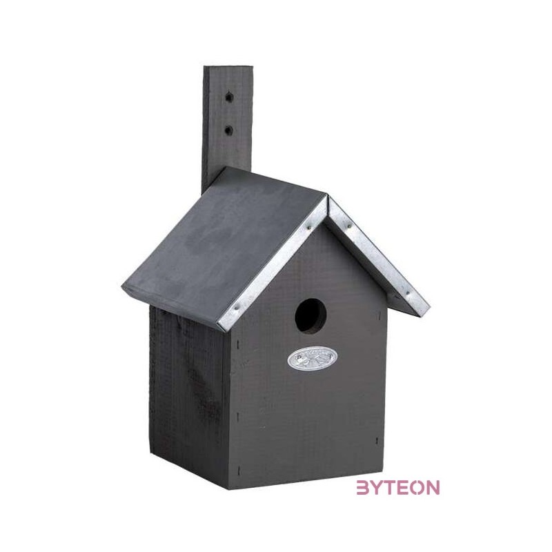 Fém tetős madárház kék cinegének, szürke