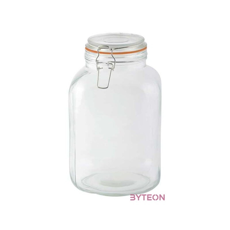 Csatos tároló üveg, 3 literes