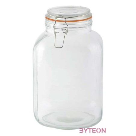Csatos tároló üveg, 3 literes
