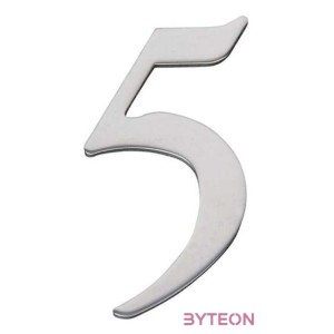 Modern acél házszám, 5