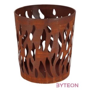 Rusztikus stílusú tűzrakó kosár farönknek,  32 cm átmérőjű