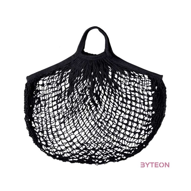 Retró bevásárlótáska fekete színben