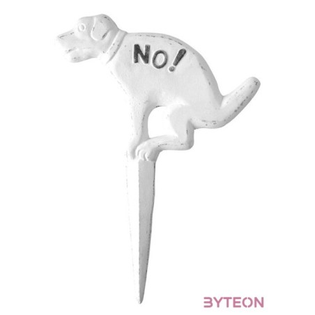 Leszúrható öntöttvas tábla, fehér, 33 cm