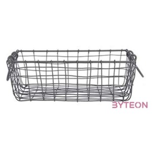 Téglalap alakú drótkosár, 31 x 10 x 31 cm
