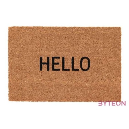 Hello feliratos kókuszrost lábtörlő, 60x40 cm