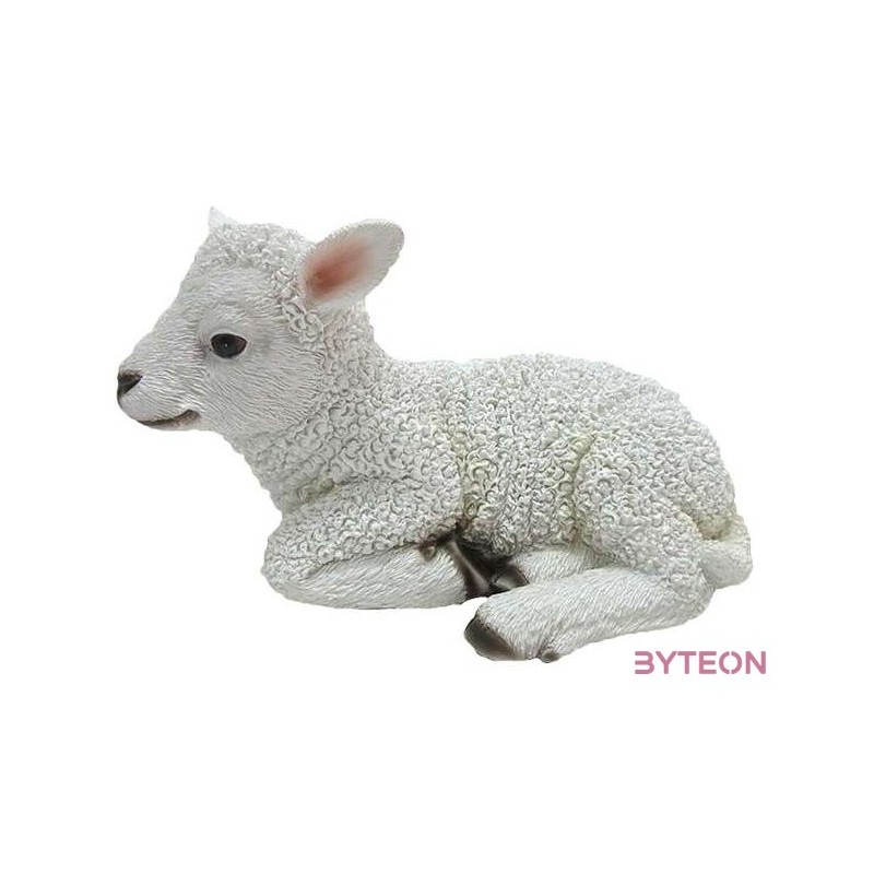 Fekvő bárány polyresin szobor, kültéri és beltéri dekorációs kiegészítő