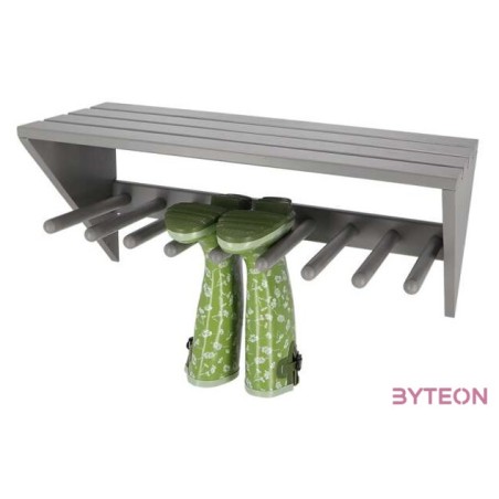 Praktikus fali polc csizmatartóval, szürke, 76 x 35 cm