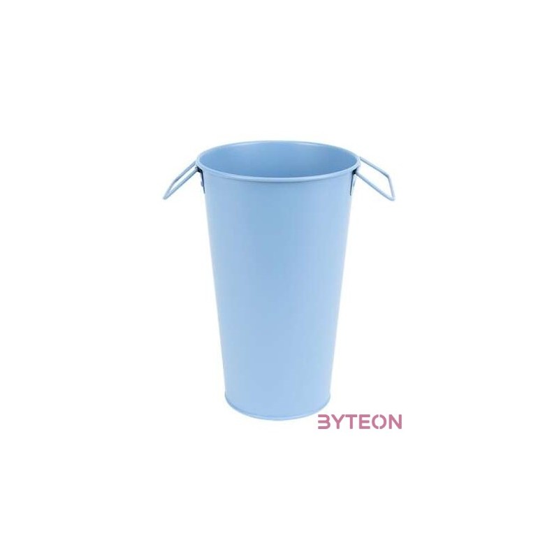 Fém váza, 1,2 literes, középkék, 18 cm