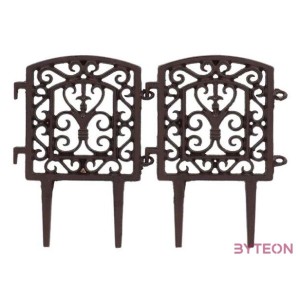 Leszúrható öntöttvas ágyásszegély, 21 x 28 cm