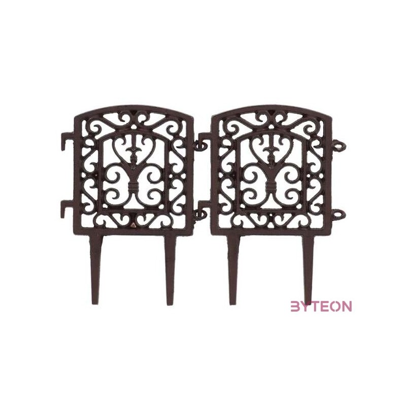 Leszúrható öntöttvas ágyásszegély, 21 x 28 cm