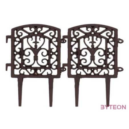 Leszúrható öntöttvas ágyásszegély, 21 x 28 cm