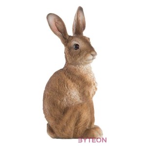 Ülő nyúl polyresin szobor, kültéri és beltéri dekorációs kiegészítő