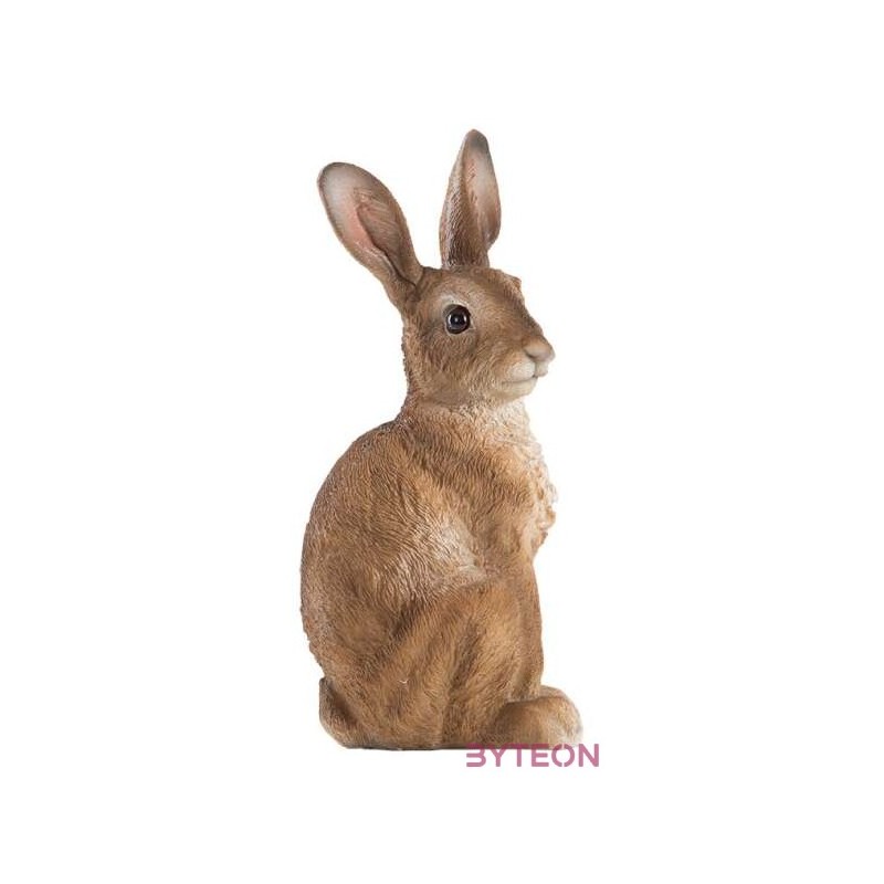 Ülő nyúl polyresin szobor, kültéri és beltéri dekorációs kiegészítő