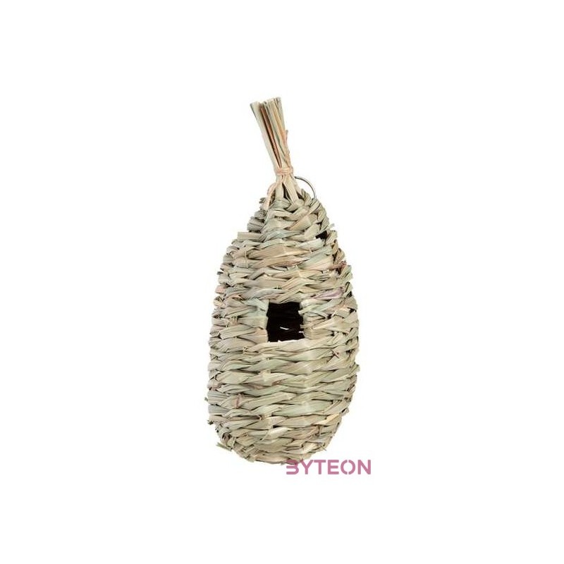 Felakasztható madárház tengeri fűből, 29 cm