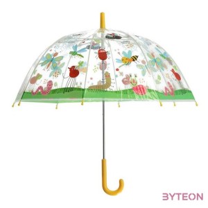 Átlátszó gyerek esernyő, rovarok, apró állatok mintával