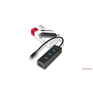 HUB Axagon HUE-S2C 4-port [USB-C 3.1] - Fekete