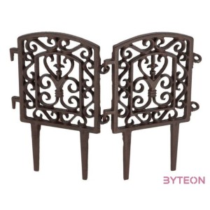 Leszúrható öntöttvas ágyásszegély, 21 x 28 cm