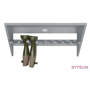 Praktikus fali polc csizmatartóval, szürke, 76 x 35 cm