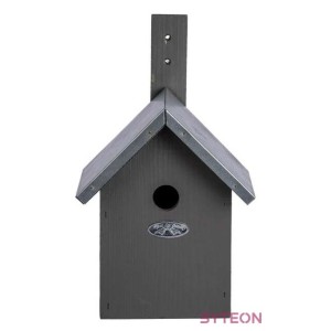 Fém tetős madárház kék cinegének, szürke