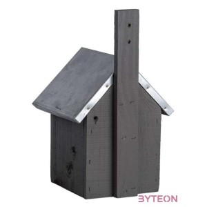 Fém tetős madárház kék cinegének, szürke