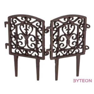 Leszúrható öntöttvas ágyásszegély, 21 x 28 cm