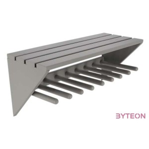 Praktikus fali polc csizmatartóval, szürke, 76 x 35 cm