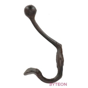 Öntöttvas klasszikus akasztó, 2 fogassal