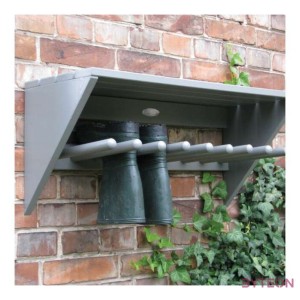 Praktikus fali polc csizmatartóval, szürke, 76 x 35 cm