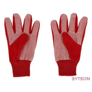 Kerti kesztyű, 23 cm, piros