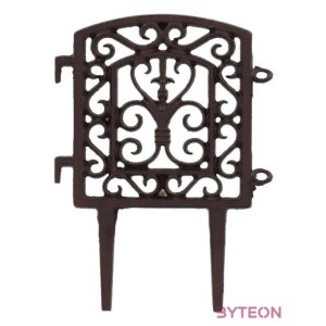 Leszúrható öntöttvas ágyásszegély, 21 x 28 cm