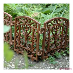 Leszúrható öntöttvas ágyásszegély, 21 x 28 cm