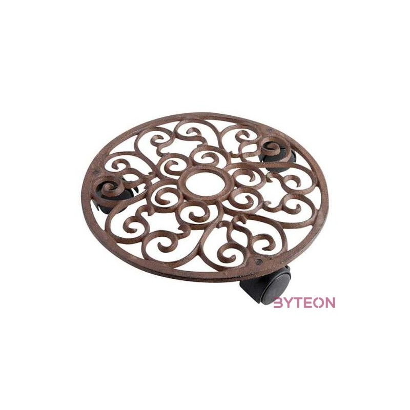 Öntöttvas gurulós virágtartó, 29 cm átmérőjű