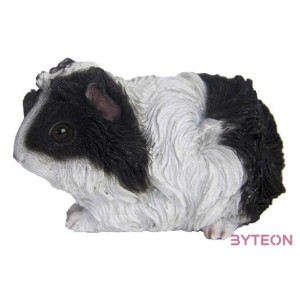 Tengerimalac polyresin szobor, fekete és fehér csíkos, kültéri és beltéri dekorációs kiegészítő