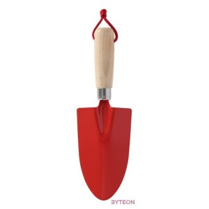 Fém kézi ásó, akasztóval, piros