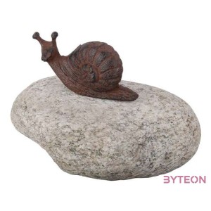 Öntöttvas állatdíszek kövön, csiga